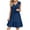 Blue, variant on Summer Dresses for Women Plus Size V-Neck Dress Summer Fashion Solid Color Sleeveless Above Knee Ruffle Dress Women' Size Black Loose-Fit Casual Swing Dress Brown Loose-Fit Casual Swing Dress