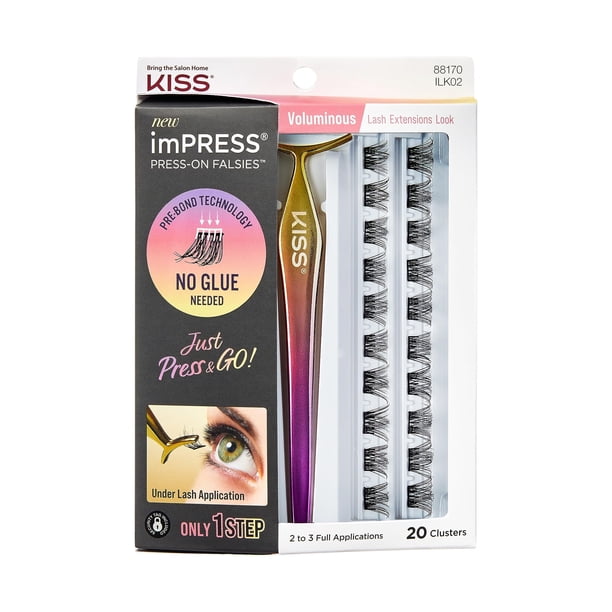 Pestañas postizas KISS Impress en racimos de pestañas postizas de 14 mm