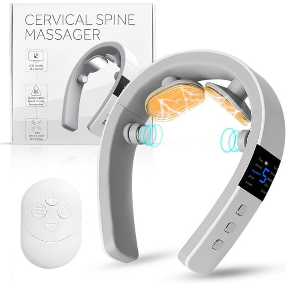 Neck Massager for Pain Relief Deep Tissue,Electric Portable Neck Massager with Heat for Women Men
