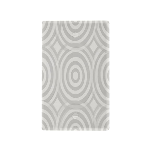 IAUYY Retardant PC Material Unused Outlet Cover Switch Plate Covers Easy DIY Installation with Screws Light Switch Cover Plate Concentric Circle Pattern