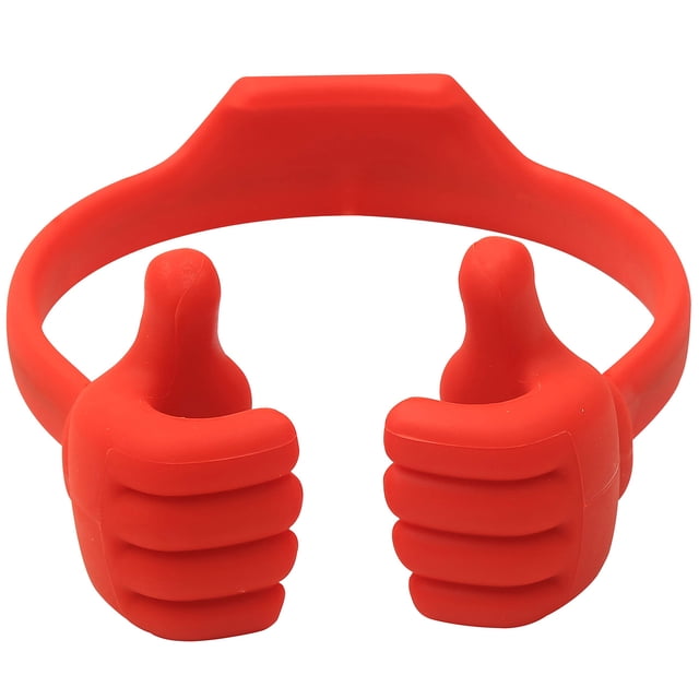 Soporte Honsky para teléfono móvil con el pulgar hacia arriba, soporte para tableta, escritorio, teléfono inteligente, teléfono móvil, tabletas, universal, ajustable, flexible, rojo intenso