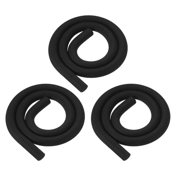 Uxcell EVA Foam Dowels 3/8"x1.6ft High Density EVA Cosplay Foam Black 3 Pcs, Round Soft Lightweight,Craft Stick Tubing,Versatile Cylinder Rods for DIY Modeling Props,Trim Costumes