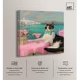 thumbnail image 2 of Kitty Glam Drink in Greece Canvas Print Cats Wall Art by Art Remedy, Gallery Wrapped, 16 x 16, 2 of 6