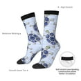 thumbnail image 4 of KLL Turtle with Blue Stones Print Cool Socks Men's Women's Crew Socks Funny Crazy Novelty Stockings, 4 of 6