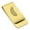 Gold, variant on Stainless Steel Religious Palm Branch Classic Slim Money Clip Credit Card Holder