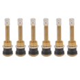 thumbnail image 1 of 10 Pcs Valve Stems Straight Brass Heavy Duty Clamp in Tubeless Truck Tire Valve Core, 1 of 4