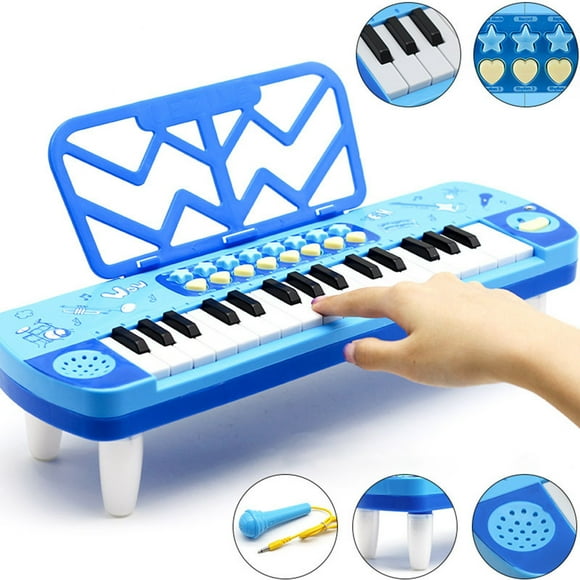 Usmixi Holiday Gift Kid Keyboard Piano with Microphone- 37 Keys Keyboard Piano Kids Multifunction Music Educational Instrument Toy Keyboard Piano for 3,4, 5, 6, 7, 8 Girls and Boys