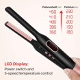 thumbnail image 2 of Hair Straightener，Mini Short Hair Straightener，2 in 1 Hair Curler Straightener，Digital LCD Display 145℃-230℃， For All Hair Types, Short Hair, Bangs, Male Beard., 2 of 5