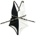 thumbnail image 4 of LUOGENLI Plus Size Swimsuit for Women Tankini Separates Women One Shoulder Swimsuit Bikini Swimsuit Irregular Solid Color Monokinis Swimsuit White Size S, 4 of 5
