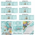 thumbnail image 3 of Kitchen Valances for Window, Spring Easter Rabbits Pitches Light Filtering Rod Pocket Valance Curtain, Eggs Butterfly Bee Flowers Short Curtains Window Topper for Bedroom Living Room 42x12in, 3 of 9