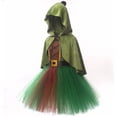 thumbnail image 6 of CONZONE Halloween Elfin Outfit For Girls Hallowmas Dress With Robe Dress Up Clothes For Kids Funny Festival Stage Party Outfits Size 6-7 Years Green, 6 of 9
