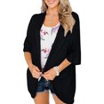thumbnail image 5 of Cárdigan tipo kimono holgado para mujer, chal transparente con mangas de murciélago, 5 of 5