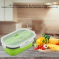 thumbnail image 3 of Lunch Box Fold Able Picnic Food Silicone Container Telescopic Stretchable with Fork Fruit, 3 of 8