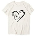 thumbnail image 4 of Zivyakyron Summer Womens T Shirts Short Sleeve Tops for Women Trendy Casual Graphics Going Out Loose Valentine's Day Tops, 4 of 7