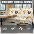 thumbnail image 4 of Yuyamidu Chicken RV Dinette Cushion Covers Yellow Rose RV Dinette Cushion Slipcover Stretchy RV Camper Couch Cushion Covers RV Dinette Cushions Replacement, 4 of 7