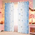 thumbnail image 2 of Manfei Snowman Blackout Curtains Christmas Window Curtains Pack of 2 (38x45 Each), Peach Pink, 2 of 6