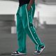 thumbnail image 1 of Pantalones largos para hombre, de poliéster, holgados, informales, a la moda, con botones, bolsillos, cordón y cintura elástica., 1 of 6
