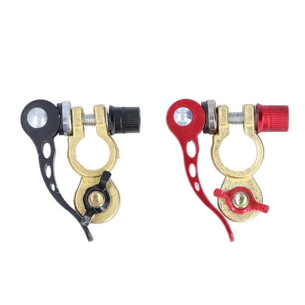 Abrazadera De Terminal De Batería, Conectores De Terminal De Batería De Conductividad Cobre Universal 2 Piezas Alta Resistencia Para Automóvil