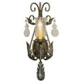 thumbnail image 3 of Meyda 148188 9 in. French Elegance with Crystals Wall Sconce, Hurricane Shades, 3 of 4