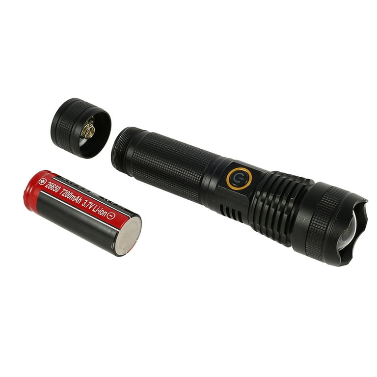 Willstar Rechargeable 1000000 Lumens XHP70 Most Powerful LED Flashlight USB Zoom Torch, Adult Unisex, Size: 1Set, Black