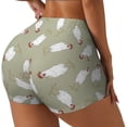 thumbnail image 2 of Sigee Funny Chicken Print Women's High Waist Workout Shorts - Squat Proof, Tummy Control, Yoga and Gym Activewear-Small, 2 of 9