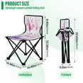 thumbnail image 3 of Outdoor Folding Chair 14.46x14.46x22.83 Inches, Camping Folding Chair Easy to Carry Ideal for Outdoor Picnics Camping Park Fishing Lovely Cartoon Purple Rabbit, 3 of 8