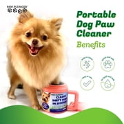Paw Plunger – Dog Paw Cleaner - Puppy Essentials - Portable Dirty Paw Washer - Ideal for Petite, Small Dogs - Pink