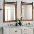 thumbnail image 6 of YOSHOOT 24" x 32" Rustic Wooden Farmhouse Wall Mirror, 6 of 7