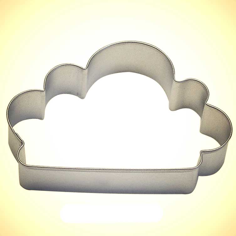Cloud Tin Cookie Cutter 4 in B0869 R&M Brand Cookie Cutters Tin