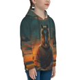 thumbnail image 3 of Daiia Sunset Prairie Meditating Horse for Boys Fashion Hoodies & Sweatshirts with Kangaroo Pocket,Hooded Sweatshirt for Kid, Breathable& Moisture Wicking-Medium, 3 of 6
