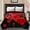 Black Red Floral, variant on JML Queen Size Bed Blanket, Plush Fleece Blanket for Bed Queen 83"x91" 5.7lb,2 Ply Raschel Bed Blanket Black Wolf Pattern