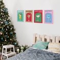 thumbnail image 4 of Hieng Vintage Christmas Wall Art Decor, Merry Christmas Santa Claus Wall Posters Prints Set of 4, Christmas Wall Decor Gifts for Winter Holiday Living Room Bedroom Kitchen (Unframed), 4 of 6
