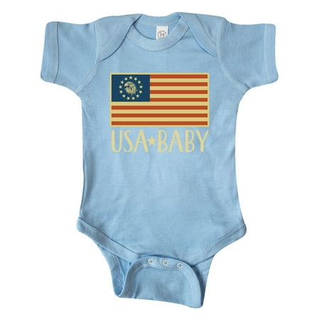 

Inktastic USA Baby 4th of July Betsy Ross Flag Gift Baby Boy or Baby Girl Bodysuit