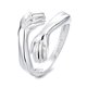 thumbnail image 2 of Aleación Creativa Manos Abrazar Anillos Abiertos Anillo De Pareja Ajustable Para El Día De San Valentín Cumpleaños Aniversario Methold AP006265-01, 2 of 6