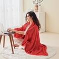 thumbnail image 3 of Mellowdy Shawl Blanket Pillow 3-in-1 for Office, Work from Home (Baked Apple, 40x60) - Wearable Adult Poncho, 3 of 8