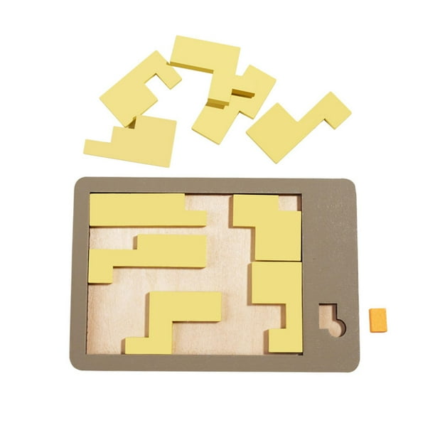 Rompecabezas de madera con formas geométricas, juguetes educativos Tangram para niños, fiestas Estilo A