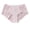 Pink, variant on Lace Boyshort Panties for Women - Mid Waist Solid Color Briefs, Soft Breathable 3-Sided Base Layer for Daily Casual Wear