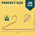 thumbnail image 2 of Metal Pants Hanger Set - 20 Pieces Elegant Non-Slip Closet Space Saving Hanger Set for Pants, Trouser, Blankets, and Jeans with Open Ended Sleek Design - Pink, 2 of 5