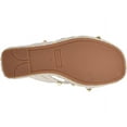 thumbnail image 4 of Nine West Pipa 3 White Slip On Rounded Toe Multi Strap Embellished Wedge Sandals (White, 7.5), 4 of 5