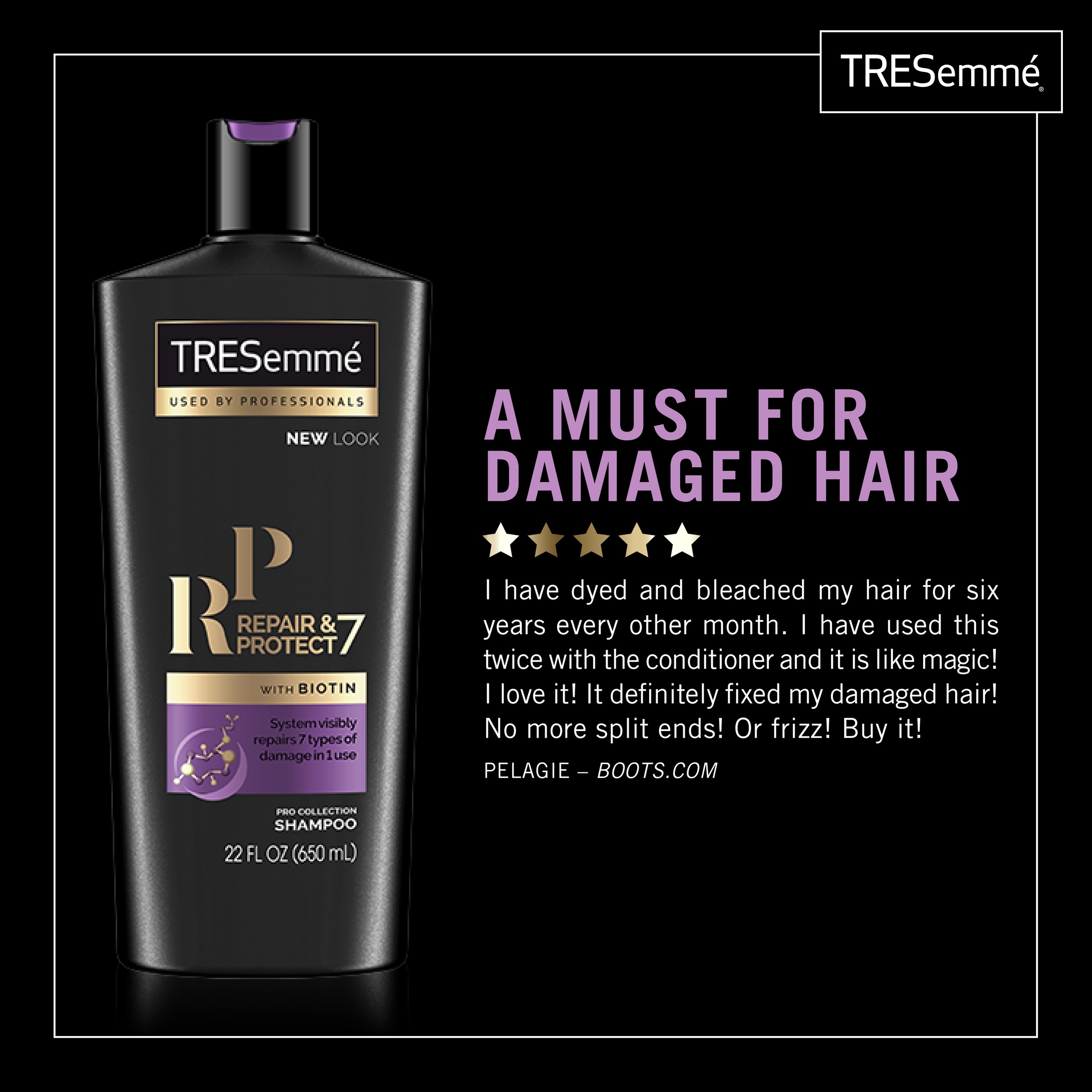 TRESemme 3-Pc Healthy & Protected Blowout Gift Set Repair and Protect with Hair Dryer (Shampoo, Conditioner) ($24.84 Value) - image 2 of 11
