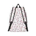thumbnail image 2 of Honeii Cute Rabbit Print Canvas College Laptop Backpack, Durable Rucksack Travel Notebook Bag School Backpack Book Bag for Men Women-Small, 2 of 7