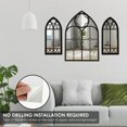 thumbnail image 3 of Dosaele Gothic Furniture Cathedral Mirrors Exquisite Classic Gothic Mirrors Wall Decor Easy to Use Gothic Bedroom Decor Mirrors Safe Mirror Frame Spooky Gothic for Bedroom, 3 of 10