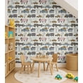 thumbnail image 4 of S4Sassy Peel & Stick Vinyl Wallpaper, Vehicle Print Wallpaper Contact Paper Waterproof - White, 25"X 120", Textured Finish, Removable Walls Covering For Kids Room Wall Decor, Baby Room, Playroom, 4 of 8