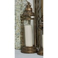 thumbnail image 6 of Decmode 17 X 7 Inch Traditional Metal and Glass Lantern, Tarnished Brass, 6 of 10