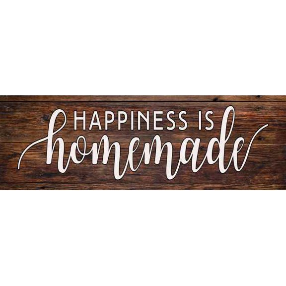 Happiness is Homemade Farmhouse Rustic Looking Wood Sign Wall Décor Gift 8x24 Wood Sign B3-08240028035