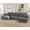 Gray, variant on Noble House Isaiah 132" Modern U-Shape Modular Sectional Sofa, Minimalist Corduroy Compressed Sleeper Couch, Gray