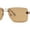 Gold - Brown, variant on Womens Slick Minimal Luxury Rimless Rectangle Retro 90s Sunglasses Gold Black