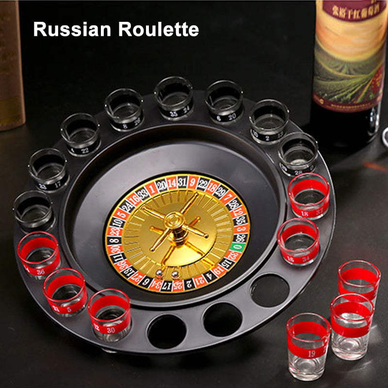 Roulette Shots Drinking Game Alcohol Spin Set 16 Glass Casino Set Gift Party New 