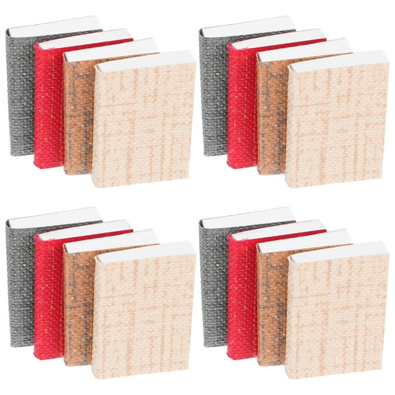 Ostracsh Dollhouses Miniature Books 1:12 Scale Tiny Blank Books Model Props for Dollhouse Bedroom Study Room Bookshelf Decorations 16pcs