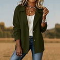 thumbnail image 2 of Women's Trench Coat Ndbuld Women's Solid-Color SpringAutumn Casual Button-Down Pocket Long-Sleeved Windbreaker Coat Army Green L, 2 of 9